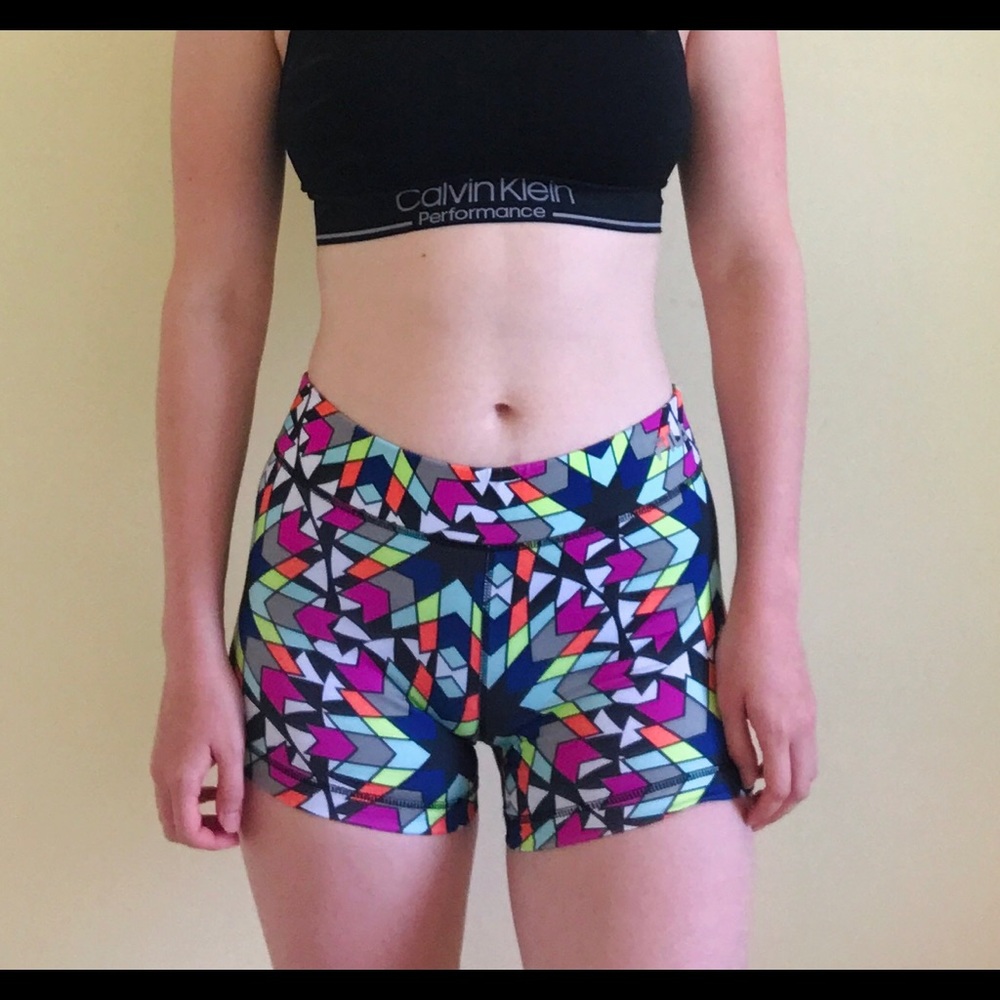 Colorful Geometric Athletic Shorts Spanx